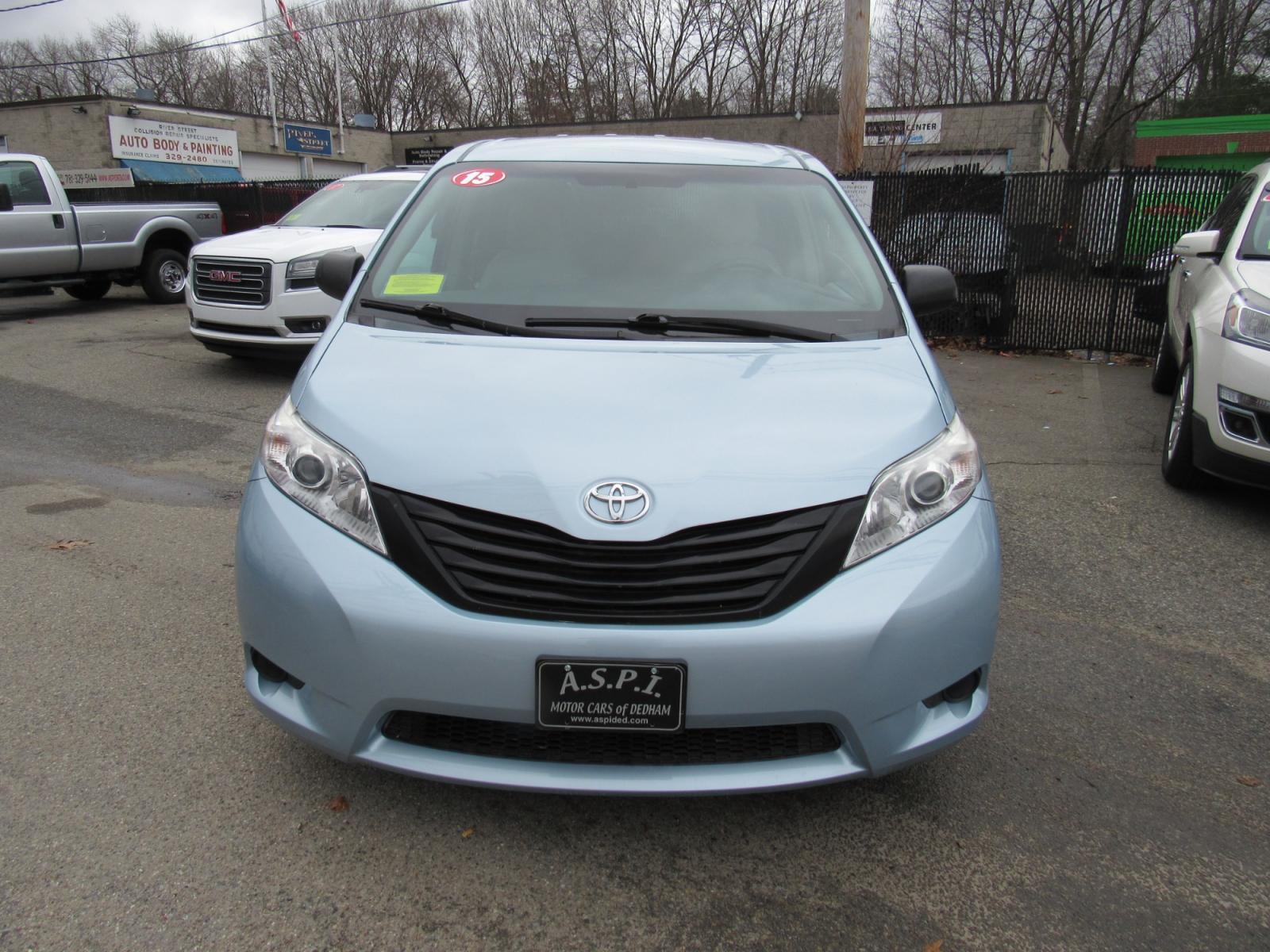 2015 Blue /Gray Toyota Sienna (5TDZK3DC4FS) with an 3.6L V6 DOHC 24V engine, Automatic transmission, located at 215 Milton St, Dedham, MA, 02026, (781) 329-5144, 42.241905, -71.157295 - This nice 7 passenger van is in excellent condition. Runs like new. All ASPI Motor Cars vehicles are fully serviced before they are delivered to assure the highest quality used vehicles. Come with a 3/3 warranty included in the price. Call for details. Prices on all vehicles do not include $299 - Photo #1